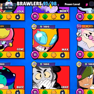45 MAXED BRAWLERS | 63K+ TROPHIES | 91 BRAWLERS UNLOCKED | 25 HYPERCHARGED BRAWLERS 220+ PREMIUM SKINS | SAFEST  - Image 7