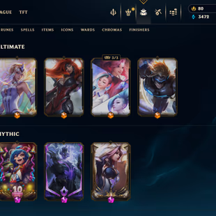 [EUNE] 234 Skins | 101 Champions | Unranked (Ex Silver) | Level 186 | INSTANT DELIVERY - Image 1