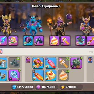 CHAMPIONS SET | TH18 MAX BASE | SB-MX!FA-MX!MM-MX!FB-MX!RS-MX!EB-MX | HERO-100-100-67-80-55 | 252-XP | HUGE SKINS | BEST - Image 8