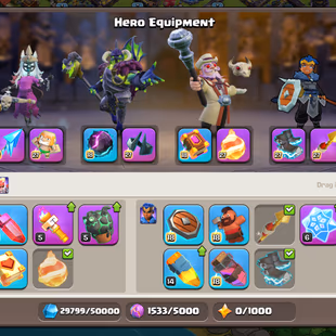 LEGED RANK 🎄 TH18 CLOSE MAX 🎄 GG-MX!SB-MX!AF-MX!FA-MX!DC-MX!SnB-MX!RS-MX!EB-MX | HERO-105-105-95-80-55|16X SKINS/237XP - Image 6