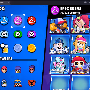 266 SKINS | 33 HYPERCHARGED | 70.039 TROPHIES | 96 BRAWLERS | 49 MAX BRAWLERS  - Image 5