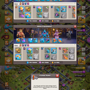 RUSH TH-13! XP-77! BLUE AND DEEP BLUE WALLS! LOW HEROES! LOW DEFENSE! NICE TROOPS! NC FREE! FAST DELIVERY - Image 4