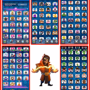 3/5 HEROES + 30 EVOS | LEVEL 70 | 50 ELITES CARDS | 10.3K+ TROPHIES | FULL OF MAGIC ITEMS | 160+ EMOTES [ TAKE THE L  - Image 5