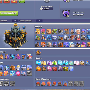 TH17 SEMIMAX || XP 169 || HEROES 97-96-49-72-46 || HIGH LEVEL EPIC EQUIPMENTS || NAME CHANGE FREE || STACKED ITEMS  - Image 3