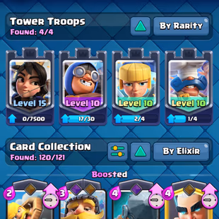 10000 TROPHIES CLASH ROYALE 1000 GEMS XP-56 7 ELITE CARDS 47 LVL 14 CARDS 1 LVL 16 CARDS 45 EMOTE 120 UNLOCK CARDS - Image 3