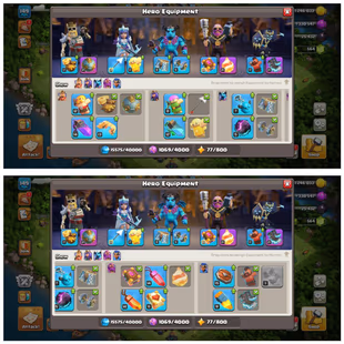 TH14 SEMI MAX ID / 3 EPIC EQUIPMENT / XP-149 / HERO 60-60-29-47-27 / 500 GEMS NAME CHANGE  / 121 CWL MEDALS - Image 4