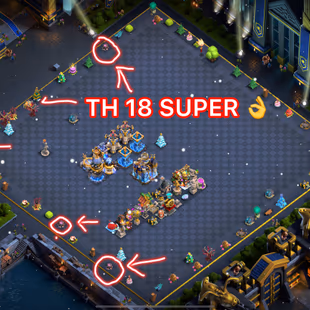 🎯TH18 ACCOUNT - 25 EQUIPMENTS LOADED - 14 SKINS 💎- HIGH HERO - OLD OBSTACLES - 812 GEMS - INSTANT DELIVERY - Image 2