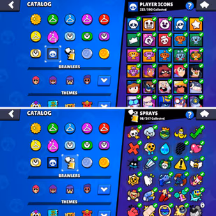 30K Trophies LVL188 | 80/101 Brawlers | 9 Max Brawlers - 3 Hypercharges | 103 Skins | 390 Pins | 222 Icons | 98 Sprays - Image 8