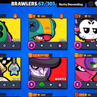 17k Trophies, 67 Brawlers, 4 Legendary Brawlers, 3 11 Strength Brawlers, 3 hypercharge, 118 Skins, Description - Image 4