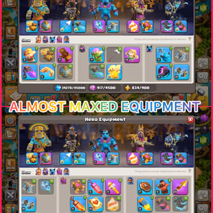 🎯SUPER TH17 MAXED / HIGH LEVEL ACCOUNT 👹 28 EQUIPMENT | SUPER 8 HERO SKINS | LEVEL 18 MAX WALLS | INSTANT - Image 3