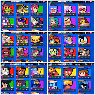 🏆 55K TROPHY 🏆 28 MAX [ 24 HYPERCHARGED ] 261 RARE SKINS | 30 TITLES | 28 MAX RANK BRAWLERS | FULL  ACCESS |  - Image 5