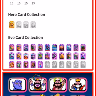 💎 RAREST GOBLIN KISSING TROPHY CHAMPION KING EMPEROR KING 74 XP 73 ELITE CARDS 27 EVOLUTIONS 10500 TROPHIES GIANT HERO - Image 3