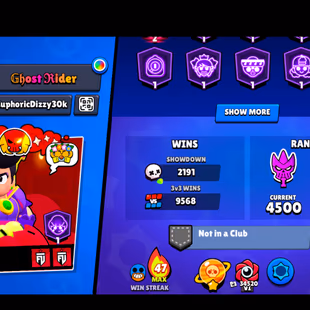 412 SKINS | 71.400 TROPHY | 101 BRAWLERS | 52 HYPERCHARGE | 53 MAX | 50 PRESTIGE | 9 BUFFIES - Image 6