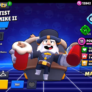 STAR BUSTER SHELLY SKIN 79 Brawlers  6 Hypercharged 11 TOTAL MAX  24500 Trophies 130 Skins  Mythic Skins  - Image 4