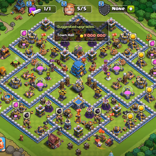 [ TH-12 FULLY MAX ] || 5200 GEMS || 10X EPIC EQUIPMENT [ NICE LEVEL ] || MAX DEFENCES - TROOPS - WALLS HEROS - Image 1