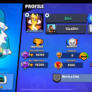 46k Trophies, 86 Brawlers, 12 Legendary Brawlers, 11 Strength Brawlers, 1700 Coins, 127 Skins, read the description - Image 3