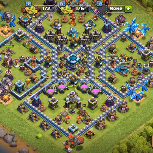 COC BS COMBO | 147 GEMS | 25.5K TROPHY | 18 MAX [ 12 HYPERCHARGED ] | 176 SKINS | TH 13 SEMI | 52-49-40-20 2 HEROES  - Image 8