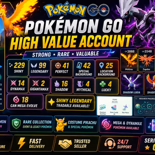 🍓BEST VALUE LEVEL 71 PG 2023] SHADOW LUGIA HO-OH 💯/ 229 Shiny 99 LEG | 41 HUNDOS IV) 444 TRADEABLE PG RARE COLLECTION - Image 1