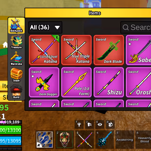 Blox Fruits Lv.2551 | Angel V4 | T-Rex PERM + Buddha PERM | Godhuman | CDK + TTK + Dark Blade | Full Fruit Build | Skull - Image 3