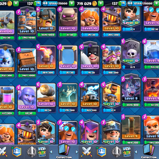 KT14 | 9 EVO & 2 HEROES | 9000 TROPHIES | LVL 44 | 700k GOLD | ALL 121 CARDS 121/121 - Image 8