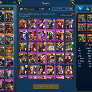LV74  - Power 4.27M - 1 mythic (Mikage) -  30 Champions LV 60 -  56 Legend - 5 Void  - Image 2