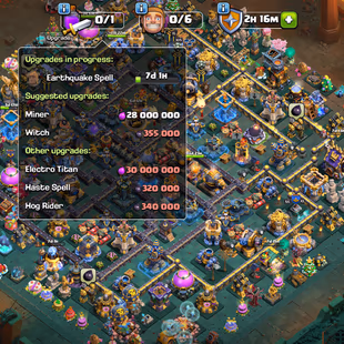 XP 242 | TH18 FULL MAX | DRAGON DUKE LVL 18 | 46 SKINS | NICE EQUIPMENT | 10 SCENERY | FULL MAX BUILDER BASE - Image 2