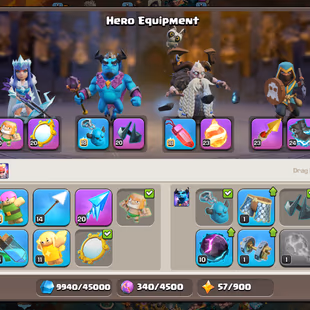 🔥[ TH-18 NEAR MAX ] XP 252🔥WALLS MAX || HEROS: BK 91 AQ 100 MP 72 GW 72 RC 49 || SB 20 FB 23 EB 24 GG 20 AF 20 MM 20  - Image 8