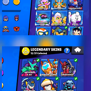 B58 & 10 Hyperchaged | 20 Max Brawler | 150+ Skin | 34k Trophy | 81 Brawler  | Full Access | - Image 5