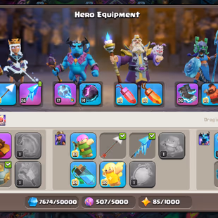 RARE :) 🥶 TH16 SEMI MAX BASE |2015 🌲 | 1365 CWL | 6 BUILDERS | 6 SCENERY | 3.6k WS | 7 EPIC | 15 HERO SKIN | 1K NC RAR - Image 6