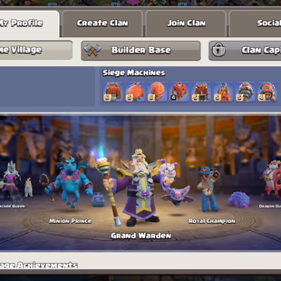 35000-GEM! RARE-STATUS 75! TH18 CLOSE MAX! NC-500! XP-245 ALL STATUS PAID AND RARE! HEROES 90-105-78-80-55-8! BASE MAX - Image 6