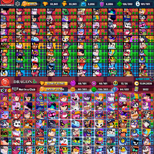 BS [All 101x Brawler] | Trophy 55k | Max-48-Brawler | Hyper-38-Brawler | Total Skins 290x | Player Icones 390 | BEST-DEA - Image 3