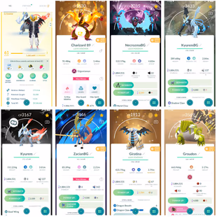 P 2.096 Level 61Charizard GmaxCharizard fusionNecrozma Kyurem Zacian Groudon Dialga Regigigas 11 Shiny And Legendary 83  - Image 2