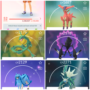 Lvl 52 [Rayquaza & Necrozma] | 55 Legendary | Giratina | Zacian | Zamazenta | Dialga | Palkia | Latias | Valor | 284 - Image 2
