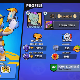 76K Trophy & 16x Title | 80x Max Brawler | 320x Skin's Available | Rename Available (481 Gems) Value For Money ID - Image 3