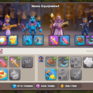 🔥[1500 CWL MEDALS-4'600 GEMS🔥TH-13 NEAR MAX | [ 5EPIC-E.BOOT-M.MIRROR MAX] | HERO-69-70-42-35-19! GOOD SKINS!LOW PRICE - Image 6