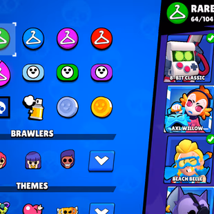 🎄 RARE-STAR SHELLY 🎄 52.4K TROPHY | 99/98 BRAWLER | 25X MAX | 15X HYPER | 180X SKINS | OLD PINT | DELIVERY INSTANTLY  - Image 8