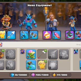 🔥22460 Gems🔥 Xp-220 || Th17 || Good Equipment || Heroes 90-90-68-66-40 || 6 Builders || Nc Available || Cheapest Acc - Image 6