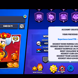 SIRIUS | 62 TITLES | 377 SKINS | 78.900 TROPHY | 100 BRAWLERS | 63 HYPERCHARGED | 73 MAXED BRAWLERS | 58 PRESTIGE - Image 5