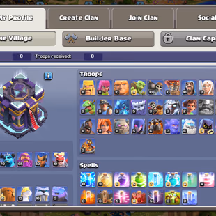 TH15 FULL MAX! RARE/ SCENERY SKIN!! HEROES 90-90-70-65-40-10! SB/MAX GG/20 FB/MAX RS/20 EB/20! HERO SKIN 10X PAINTER SNR - Image 4