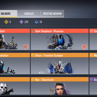 [Level 400] 10 CP Spins | 12 Mythic & 35 Legendary Weapons | 3 Mythic & 5 Leggy Soldier | 6 Max | Gundam | Full Access  - Image 6