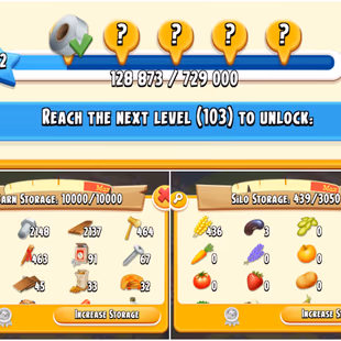 🎯LVL 102 HAY DAY ACCT | 10K BARN MAX 💯 SILO 3050 | 1049 DIAMONDS  | 10M COINS  | INSTANT DELIVERY - Image 1