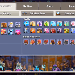 SPECIAL TH 16 🔥 - 13 EPIC SKILLS ✅ - 8 SCENERY - 26 HERO SKINS - EX LEGENDS - READY FOR TH 17 - COLLECTOR ACC - Image 7