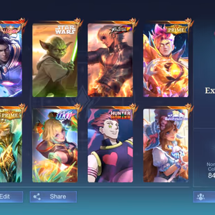 HYPER BASED PREMIUM ACCOUNT|| LEVEL 76|| LEGEND1 ||GRAND 10 || |EXQUISITE 3||  EXALTED 10 || SKINS 335 || HEROS 130||  - Image 2