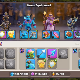 🚀TH13 ALMOST MAX🚀HEROS LVL 57-71-42-38-17 |NAME CHANGE AT 500 GEMS | RAID MEDALS 2K ABOVE | INSTANT DELIVERY - Image 8