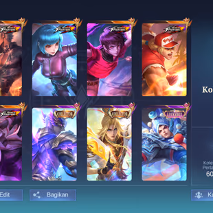 RC332|LV 84|HERO 131|SKIN 247|RENOWNED I|ALL EMBLEM MAX|6 KOF (KARINA,AURORA,GUSION,CHOU,DYRROTH,PAQUITO)|2 CC (GUSION,X - Image 1