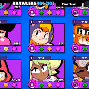 CHANGEABLE ID | 102K TROPHY-375X SKINS | NC AVAILABLE | 101/101 BRAWLER | 60X MAX | 54X HYPER | 3v3 WINS | NICE SJINS - Image 7