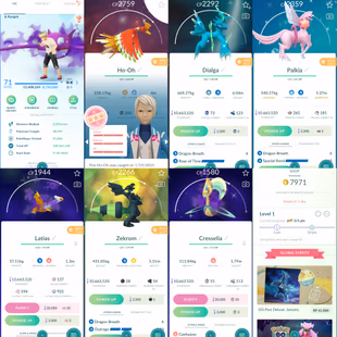 1950Level 71 Coin7971 Legends100 x13 Zacian100 Lugia100 Palkia100 Shiny Palkia Origin Spacial Rend Shiny Dialga Roar of  - Image 2