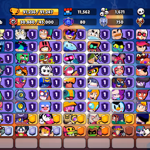 🌟2 MASTERS 2024🌟ORCHI EDGAR | 460 SKINS | 91.200 TROPHY | 99 BRAWLERS | 65 HYPERCHARGED | 67 MAXED BRAWLERS - Image 3