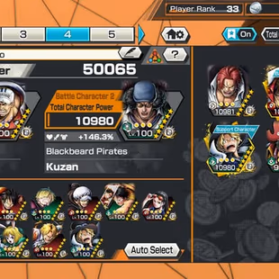 [4169][IOS+ANDROID] 6 EX - 4 MAX - Sabo + Kuzan + Akainu + Roger + Shanks Light + Zoro , Support 146 , Good Medal  - Image 8