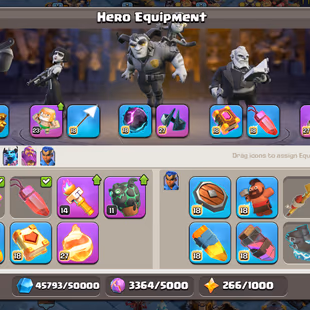 RARE DARK DAYS SKINS SET [TH18] MAX || 4 HERO MAX || ALMOST 9 EPIC EQUIPMENT MAX || 7 MAP || GOOD PROFILE || CHEAPEST - Image 8